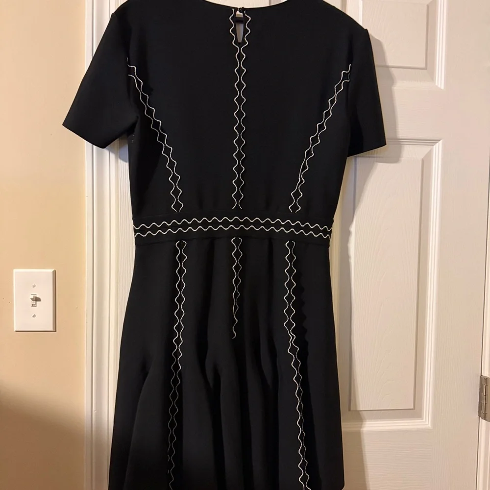 Alexander McQueen Black Dress with White Detailing - Picture 3 of 5
